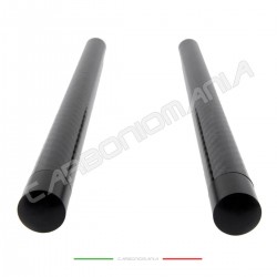 Pair of universal clip-on bars in glossy carbon fiber
