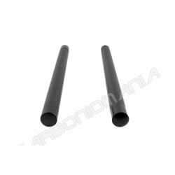 Pair of universal clip-on bars in matt carbon fiber