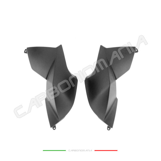 Immagine Fianchetti laterali serbatoio carbonio opaco Aprilia DORSODURO SMV 1200 Performance Quality Trama Twill | Aprilia