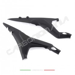 Ducati PANIGALE V4 / V4S / V4R Performance Quality matt carbon fiber underseat frame protectors